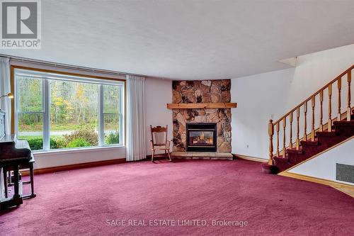 510 County Road 36, Galway-Cavendish And Harvey, ON - Indoor Photo Showing Living Room With Fireplace