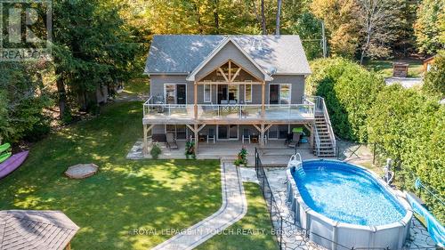 149 John Buchler Road, Georgian Bay, ON - Outdoor With Above Ground Pool With Deck Patio Veranda