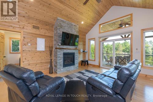 149 John Buchler Road, Georgian Bay, ON - Indoor Photo Showing Living Room With Fireplace