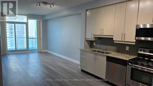 3713 - 33 Bay Street, Toronto, ON - Indoor Photo Showing Kitchen With Double Sink