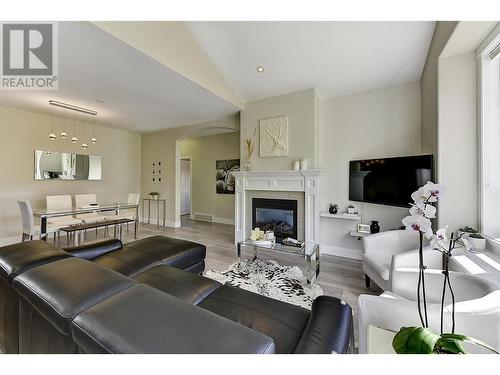 2587 Tallus Ridge Drive, West Kelowna, BC - Indoor Photo Showing Living Room With Fireplace