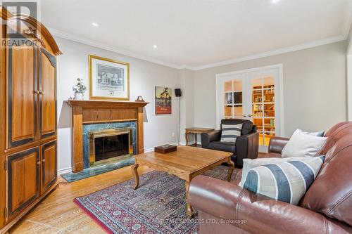 391 March Crescent, Oakville, ON - Indoor Photo Showing Living Room With Fireplace