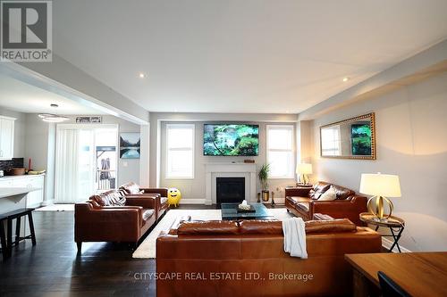 28 Celano Drive, Hamilton, ON - Indoor Photo Showing Living Room With Fireplace