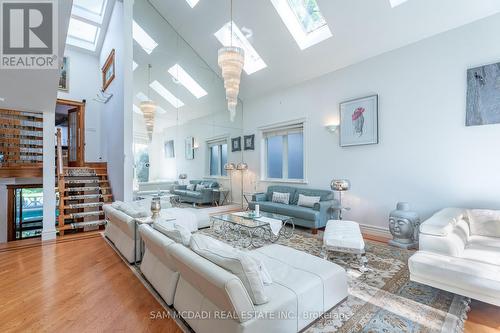 2221 Greenhurst Avenue, Mississauga, ON - Indoor Photo Showing Living Room With Fireplace