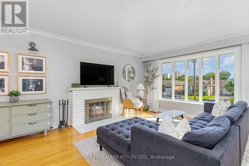 26 Breadner Drive, Toronto, ON - Indoor Photo Showing Living Room With Fireplace