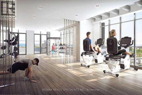 3006 - 70 Annie Craig Drive, Toronto, ON - Indoor Photo Showing Gym Room