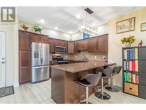 3843 Brown Road Unit# 2104, West Kelowna, BC - Indoor Photo Showing Kitchen With Stainless Steel Kitchen With Upgraded Kitchen