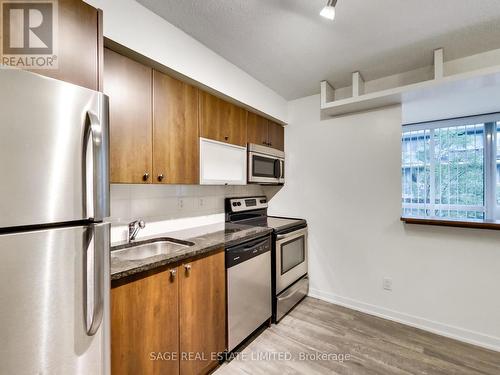 214 - 57 East Liberty Street, Toronto, ON - Indoor Photo Showing Kitchen With Stainless Steel Kitchen