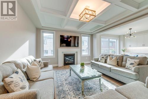 1286 Muskoka Heights, Milton, ON - Indoor Photo Showing Living Room With Fireplace