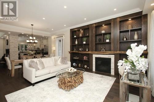 375 Arden Crescent, Burlington, ON - Indoor Photo Showing Living Room With Fireplace