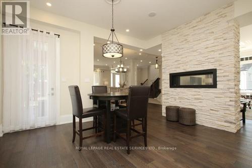 375 Arden Crescent, Burlington, ON - Indoor Photo Showing Dining Room With Fireplace