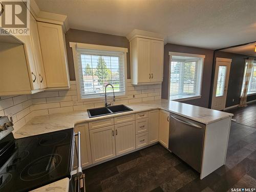 14 Macrae Bay, Carlyle, SK - Indoor Photo Showing Kitchen With Double Sink