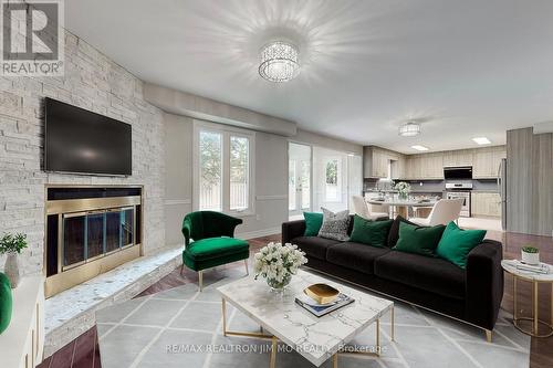 125 Hollingham Road, Markham, ON - Indoor Photo Showing Living Room With Fireplace