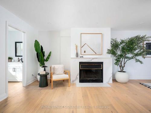 3 Cassidy Pl, Toronto, ON - Indoor Photo Showing Living Room With Fireplace