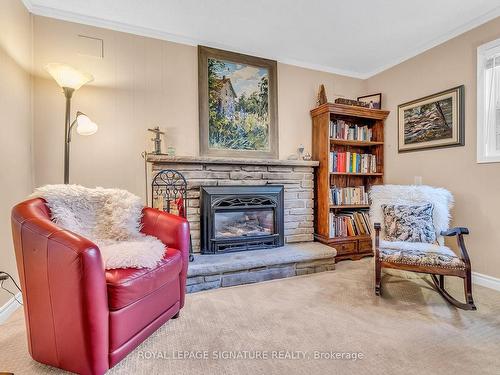 6 Creekwood Dr, Toronto, ON - Indoor Photo Showing Living Room With Fireplace