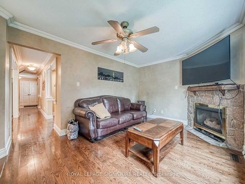 3206 Forrestdale Circle, Mississauga, ON - Indoor Photo Showing Living Room With Fireplace