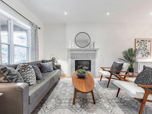 102 Galley Ave, Toronto, ON - Indoor Photo Showing Living Room With Fireplace