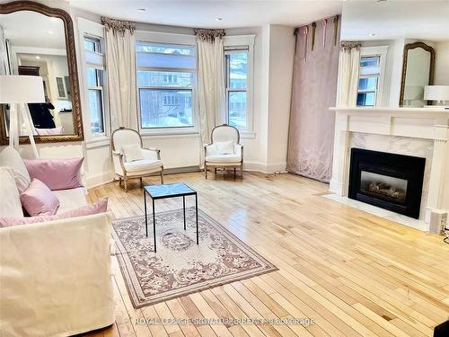 Main-220 Rose Park Dr, Toronto, ON - Indoor Photo Showing Living Room With Fireplace