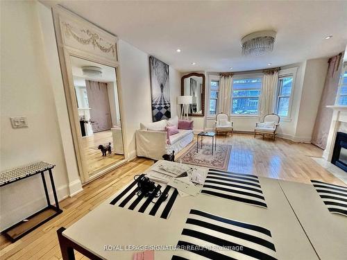 Main-220 Rose Park Dr, Toronto, ON - Indoor Photo Showing Living Room With Fireplace