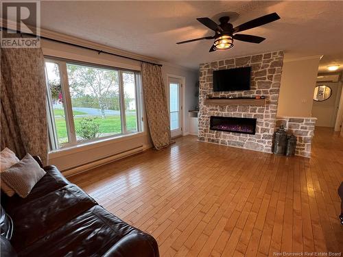 5 Richard Road, Drummond, NB - Indoor Photo Showing Living Room With Fireplace