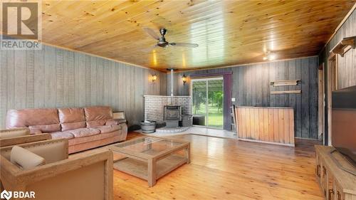 3787 Highway 37, Roslin, ON - Indoor Photo Showing Living Room With Fireplace