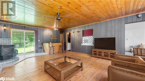 3787 Highway 37, Roslin, ON - Indoor Photo Showing Living Room With Fireplace