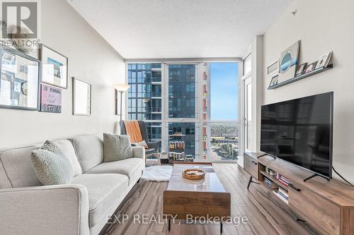 1901 - 75 Eglinton Avenue W, Mississauga, ON - Indoor Photo Showing Living Room With Fireplace