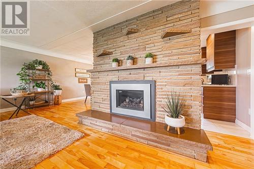 1105 Nebo Road, Hamilton, ON - Indoor Photo Showing Living Room With Fireplace