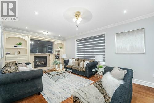 17 Linstock Drive, Brampton, ON - Indoor Photo Showing Living Room With Fireplace