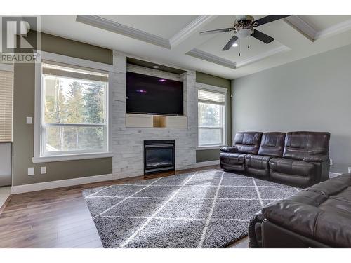 3022 Maurice Drive, Prince George, BC - Indoor Photo Showing Living Room With Fireplace