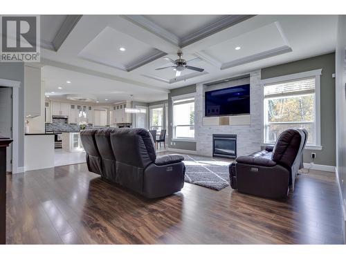 3022 Maurice Drive, Prince George, BC - Indoor Photo Showing Living Room With Fireplace