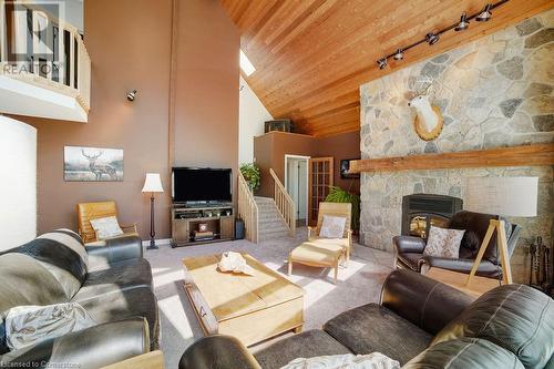 53 Harrison Road, Caledonia, ON - Indoor Photo Showing Living Room With Fireplace