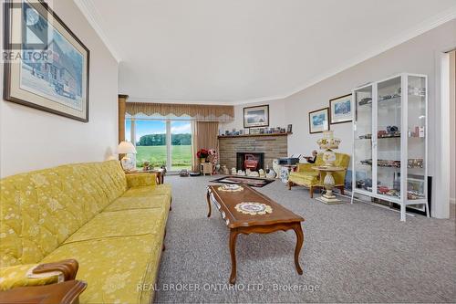 9110 Tenth Line, Halton Hills, ON - Indoor Photo Showing Living Room With Fireplace