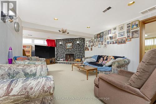 9110 Tenth Line, Halton Hills, ON - Indoor Photo Showing Living Room With Fireplace