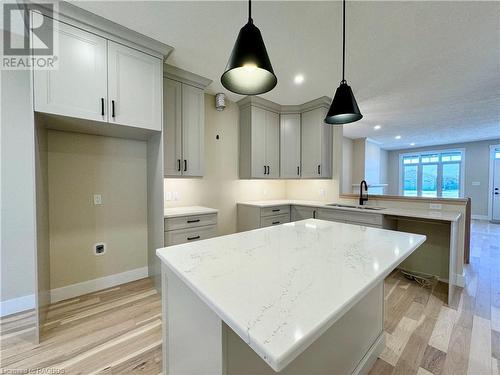 Kitchen will include fridge, stove, dishwasher and microwave drawer in the island - 15 Nyah Court, Tiverton, ON - Indoor Photo Showing Kitchen