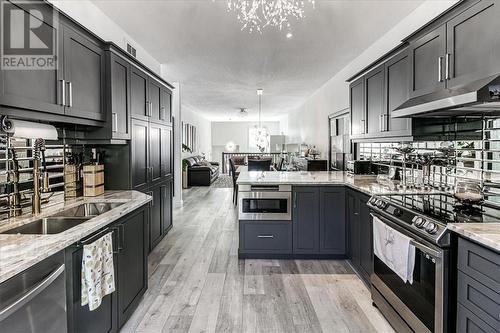 178 Eclipse Court, Sudbury, ON - Indoor Photo Showing Kitchen With Double Sink With Upgraded Kitchen