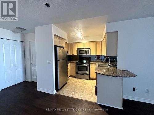 711 - 4080 Living Arts Drive, Mississauga, ON - Indoor Photo Showing Kitchen With Stainless Steel Kitchen With Double Sink