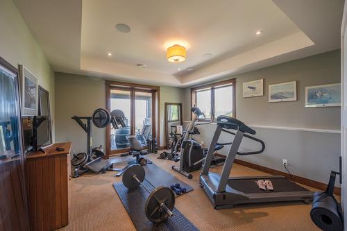 136 Flagstone Rise, Naramata, BC - Indoor Photo Showing Gym Room