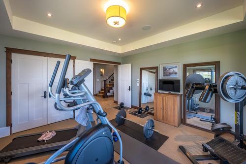 136 Flagstone Rise, Naramata, BC - Indoor Photo Showing Gym Room