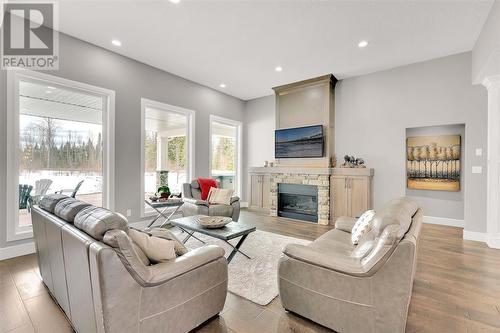 3210 Christopher Drive, Prince George, BC - Indoor Photo Showing Living Room With Fireplace