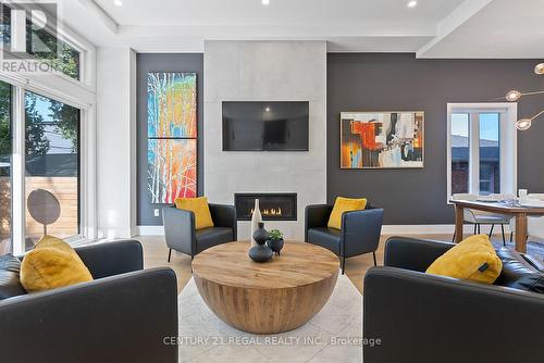 84 Bexhill Avenue, Toronto, ON - Indoor Photo Showing Living Room With Fireplace