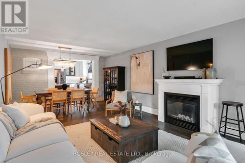 703 Mortimer Avenue, Toronto, ON - Indoor Photo Showing Living Room With Fireplace