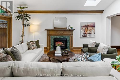 7 Glencairn Avenue, Toronto, ON - Indoor Photo Showing Living Room With Fireplace