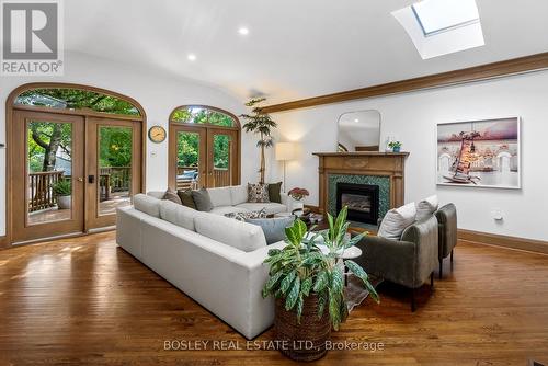 7 Glencairn Avenue, Toronto, ON - Indoor Photo Showing Living Room With Fireplace