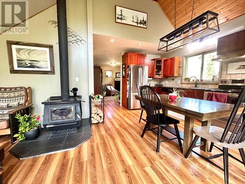 3240 Barriere South Road, Barriere, BC - Indoor Photo Showing Dining Room With Fireplace