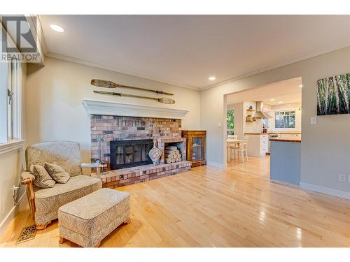 14103 Tamarack Drive, Coldstream, BC - Indoor Photo Showing Living Room With Fireplace