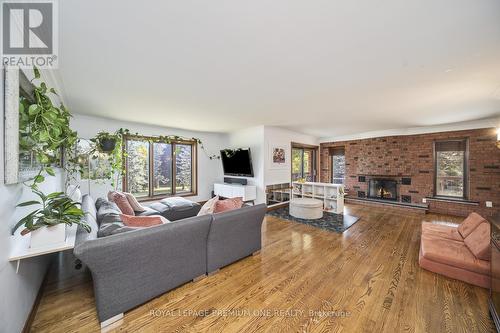 8 Beamish Court, Brampton, ON - Indoor Photo Showing Living Room With Fireplace