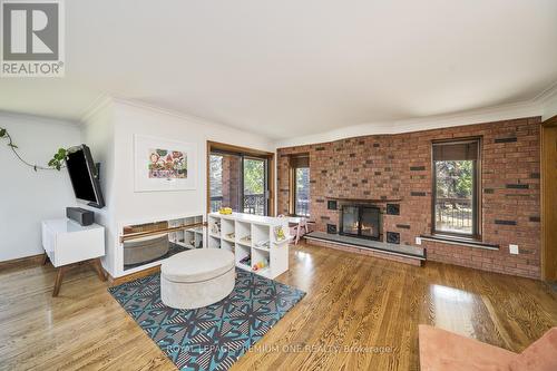 8 Beamish Court, Brampton, ON - Indoor Photo Showing Living Room With Fireplace