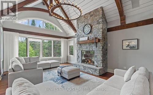 1078 Echo Hills Road, Lake Of Bays, ON - Indoor Photo Showing Living Room With Fireplace