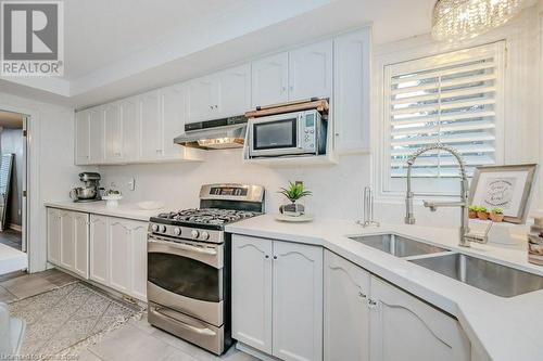 260 Chesley Street, Hamilton, ON - Indoor Photo Showing Kitchen With Double Sink